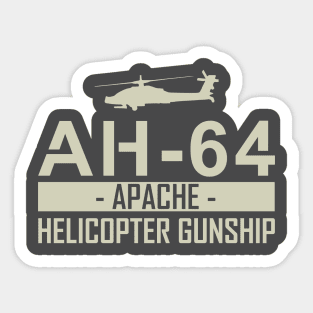 AH-64 Apache Helicopter Gunship Sticker